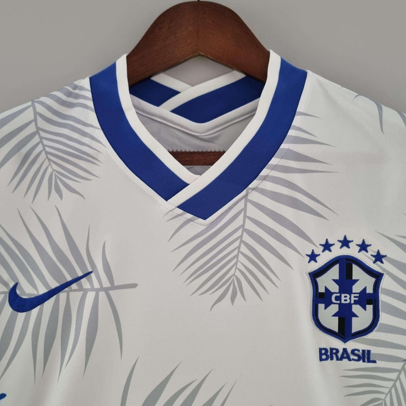 Camisa Do Brasil Branca pré jogo comissão tecnica 2022
